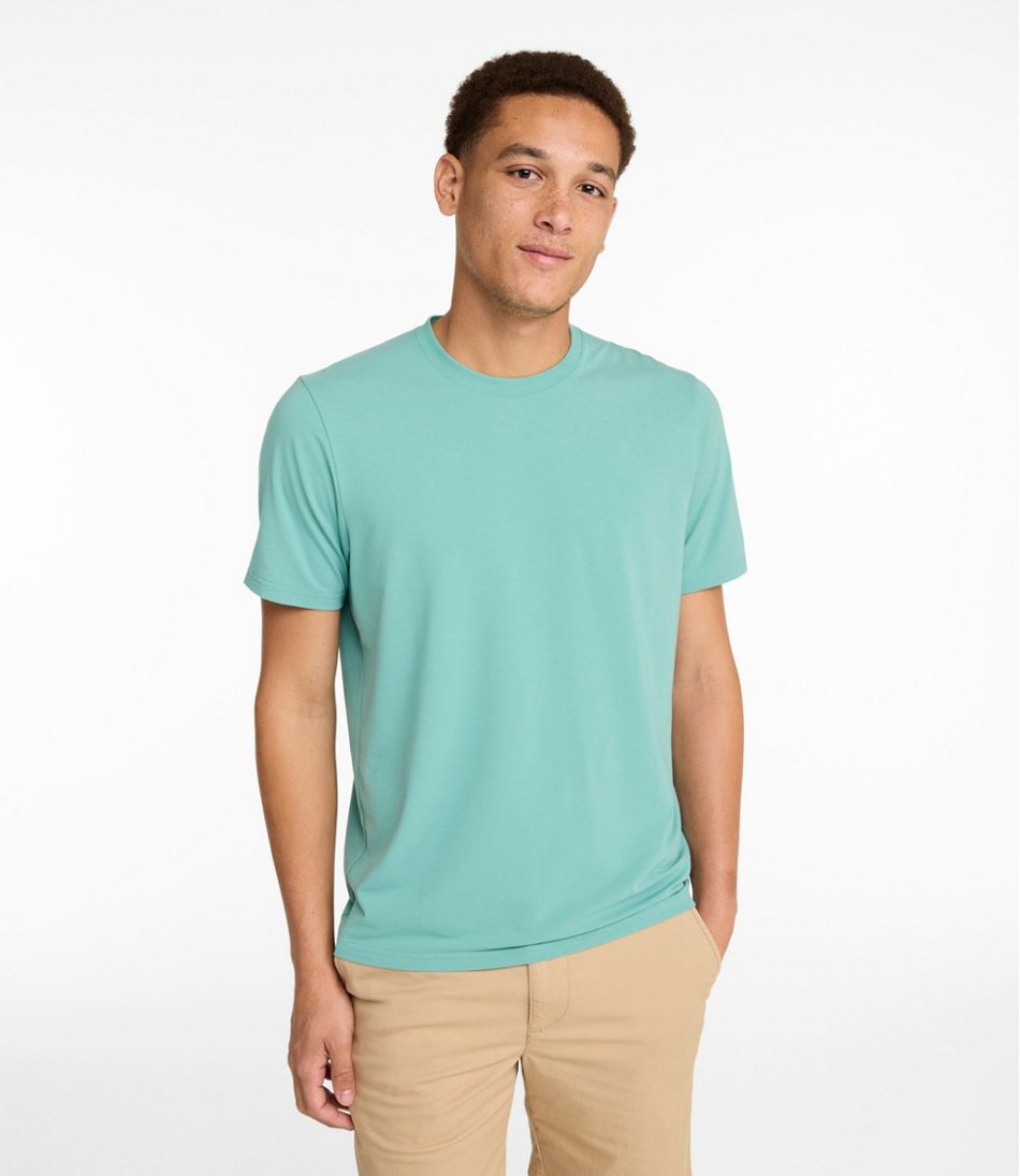 Men's Comfort Stretch Performance® Pima Tee, Short-Sleeve Without Pocket - L.L.Bean Popular