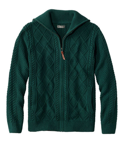 Men's Signature Cotton Fisherman Sweater, Full-Zip - L.L.Bean Great Value