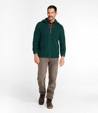 Men's Signature Cotton Fisherman Sweater, Full-Zip - L.L.Bean Great Value