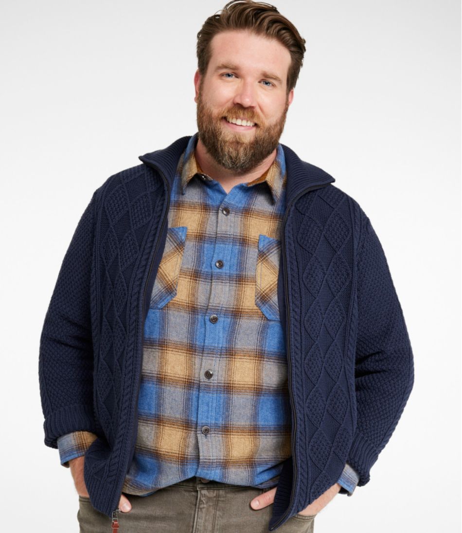 Men's Signature Cotton Fisherman Sweater, Full-Zip - L.L.Bean Great Value