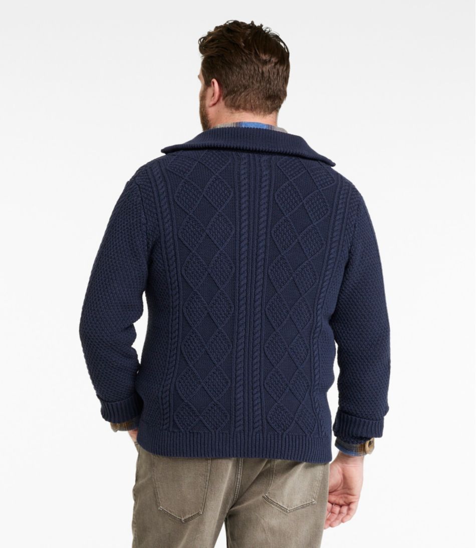 Men's Signature Cotton Fisherman Sweater, Full-Zip - L.L.Bean Great Value