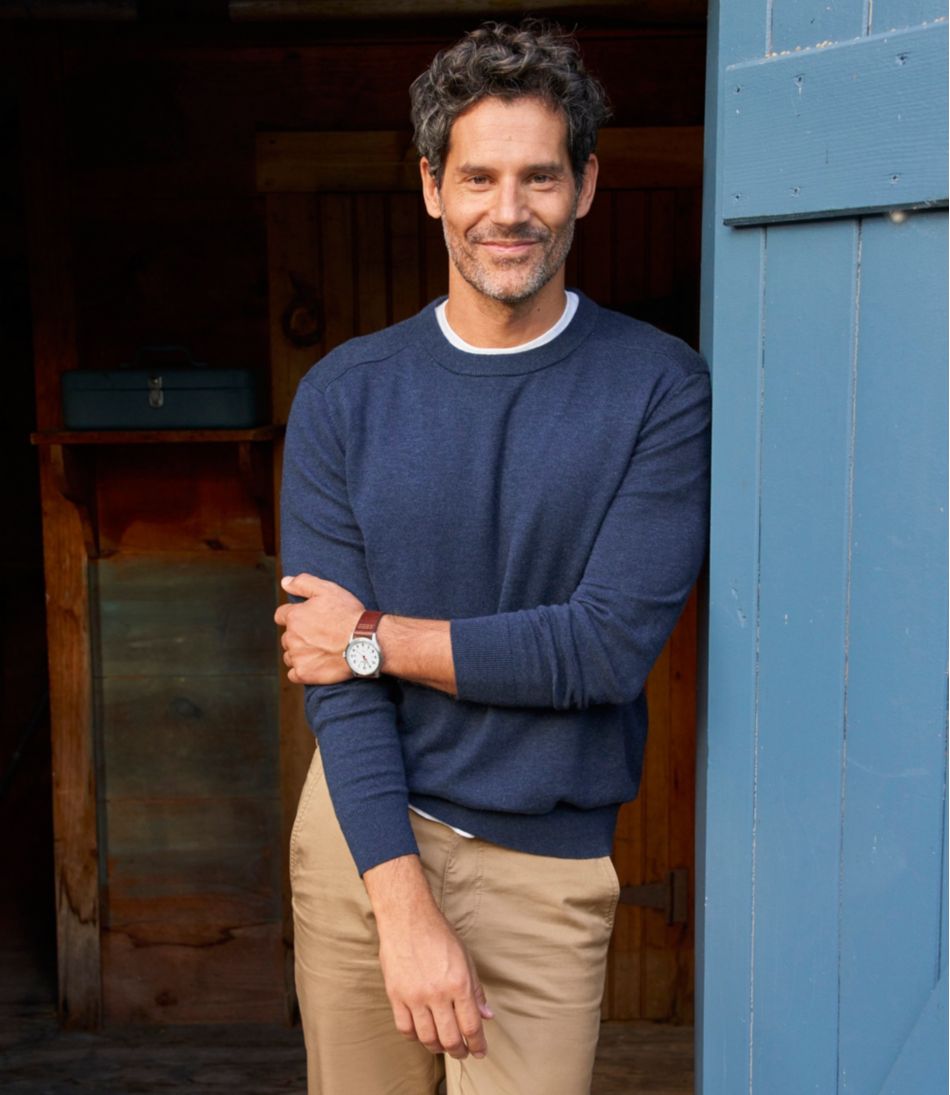 Men's All Seasons Cotton Blend Sweater, Crewneck - L.L.Bean Latest