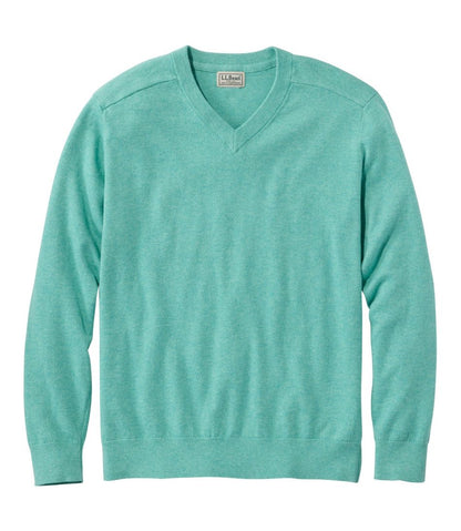 Men's All Seasons Cotton Blend Sweater, V-Neck - L.L.Bean Great Value