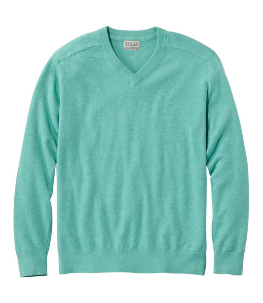 Men's All Seasons Cotton Blend Sweater, V-Neck - L.L.Bean Great Value