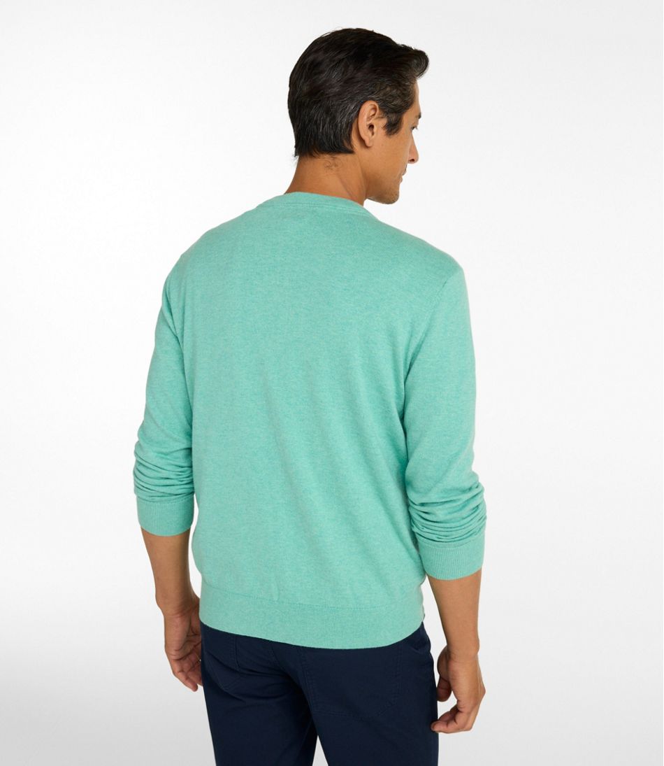 Men's All Seasons Cotton Blend Sweater, V-Neck - L.L.Bean Great Value