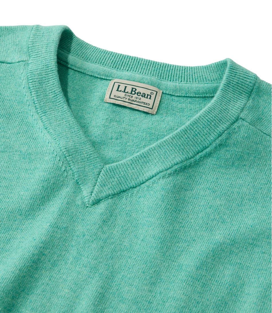 Men's All Seasons Cotton Blend Sweater, V-Neck - L.L.Bean Great Value