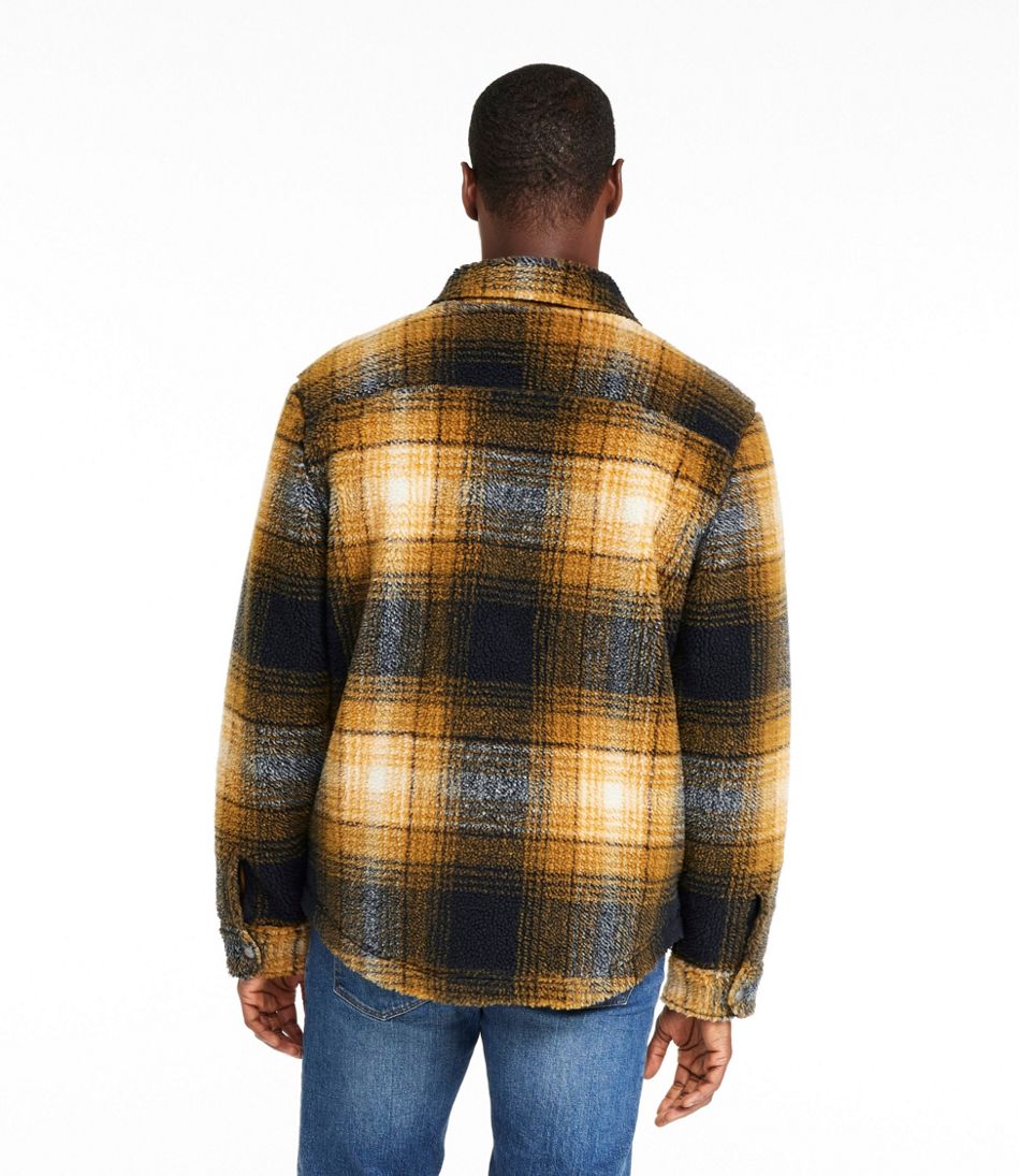 Men's Signature Mixed Media Fleece Shirt Jacket, Plaid - L.L.Bean Trusted