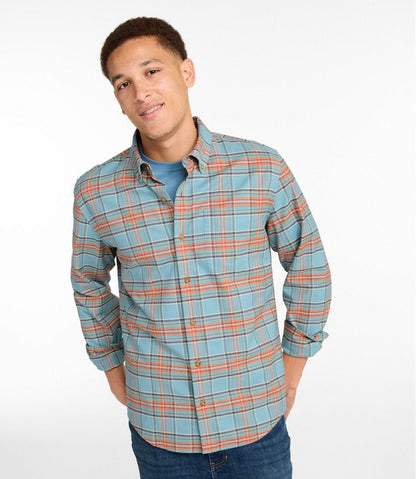 Men's Sunwashed Oxford Shirt, Slightly Fitted Untucked Fit, Plaid - L.L.Bean Customer Favorite
