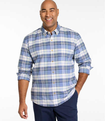 Men's Sunwashed Oxford Shirt, Slightly Fitted Untucked Fit, Plaid - L.L.Bean Customer Favorite