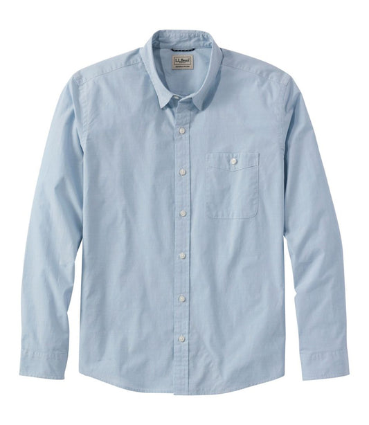 Men's Comfort Stretch Performance® Chambray Shirt, Long-Sleeve, Slightly Fitted Untucked Fit - L.L.Bean Trending