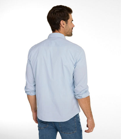 Men's Comfort Stretch Performance® Chambray Shirt, Long-Sleeve, Slightly Fitted Untucked Fit - L.L.Bean Trending