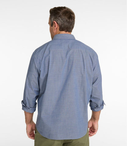 Men's Comfort Stretch Performance® Chambray Shirt, Long-Sleeve, Slightly Fitted Untucked Fit - L.L.Bean Trending