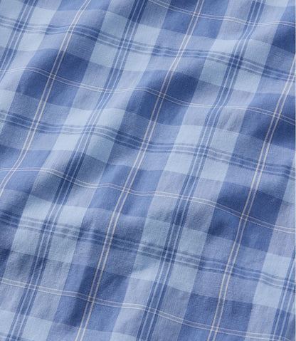 Men's Comfort Stretch Performance® Chambray Shirt, Long-Sleeve, Slightly Fitted Untucked Fit, Plaid - L.L.Bean Exclusive