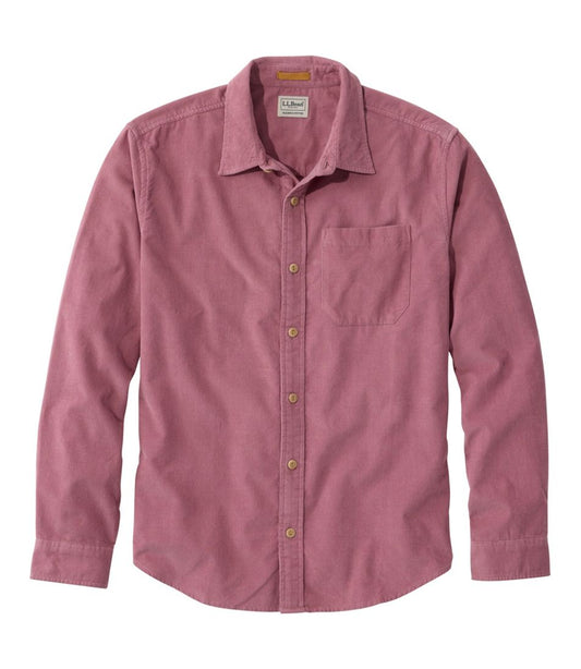 Men's Sunwashed Corduroy Shirt, Slightly Fitted Untucked Fit - L.L.Bean Signature