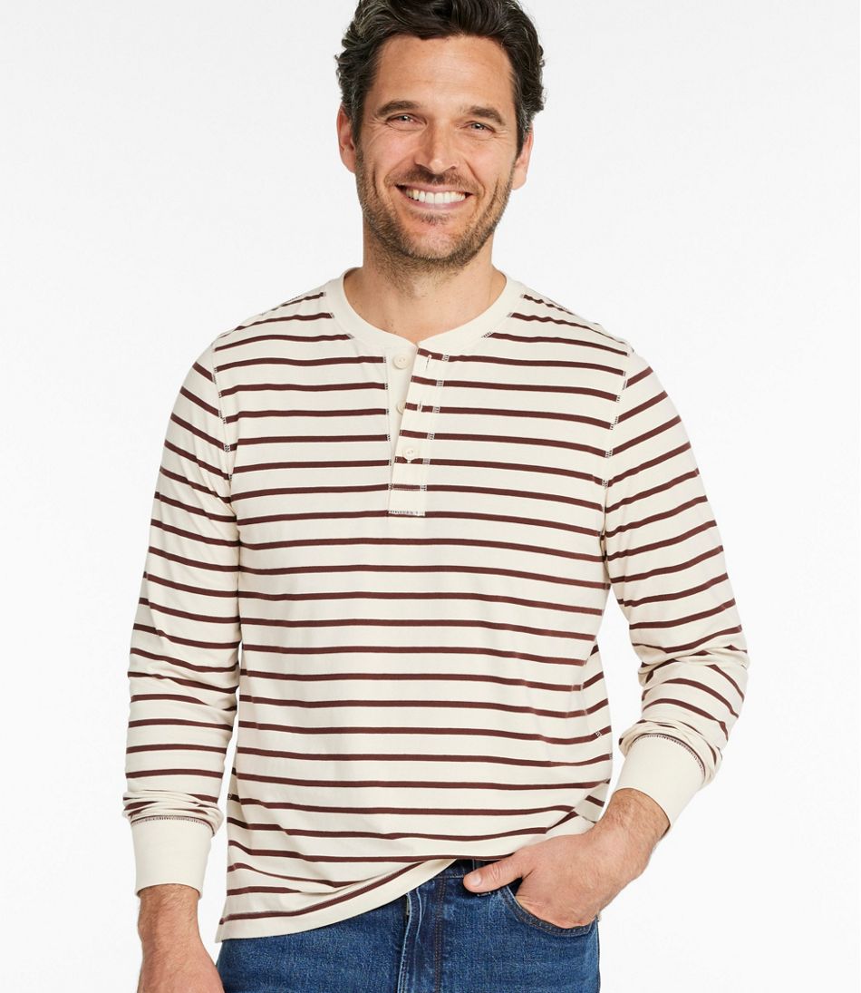 Men's Signature Northwoods Henley, Long-Sleeve, Stripe - L.L.Bean Trusted