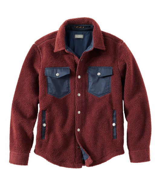 Men's Signature Mixed Media Fleece Shirt Jacket - L.L.Bean Top Pick