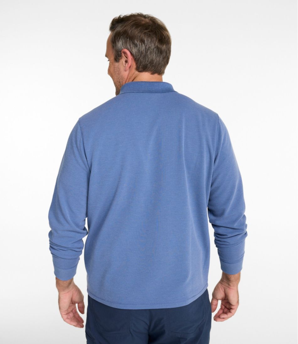 Men's Mountainside Micro Waffle Polo, Long-Sleeve - L.L.Bean New