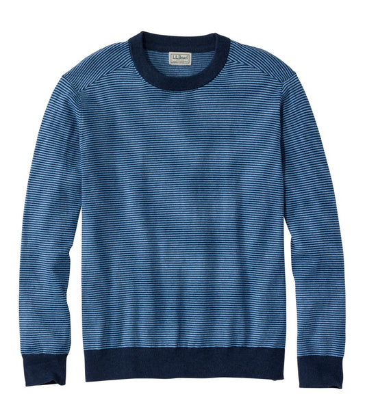 Men's All Seasons Cotton Blend Sweater, Crewneck, Stripe - L.L.Bean Latest