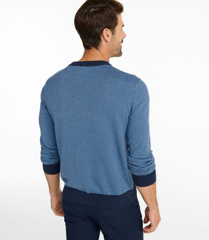 Men's All Seasons Cotton Blend Sweater, Crewneck, Stripe - L.L.Bean Latest