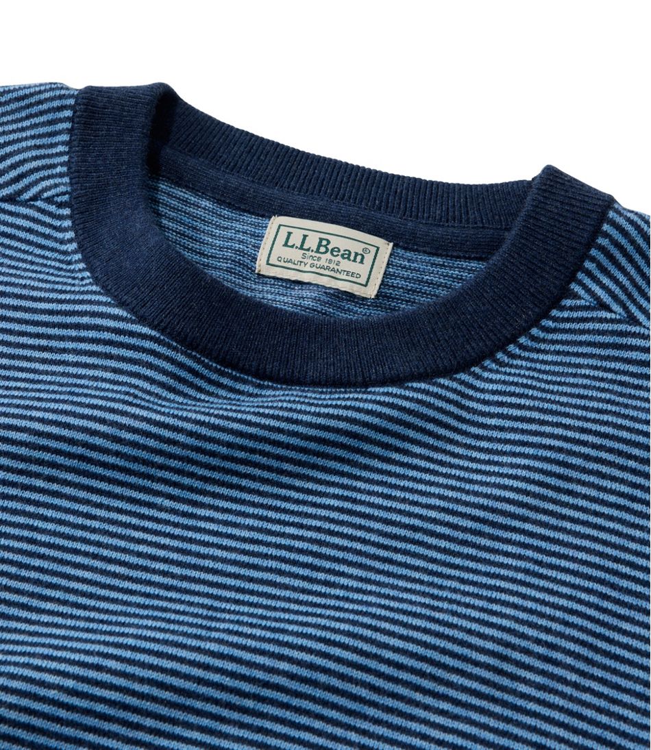 Men's All Seasons Cotton Blend Sweater, Crewneck, Stripe - L.L.Bean Latest