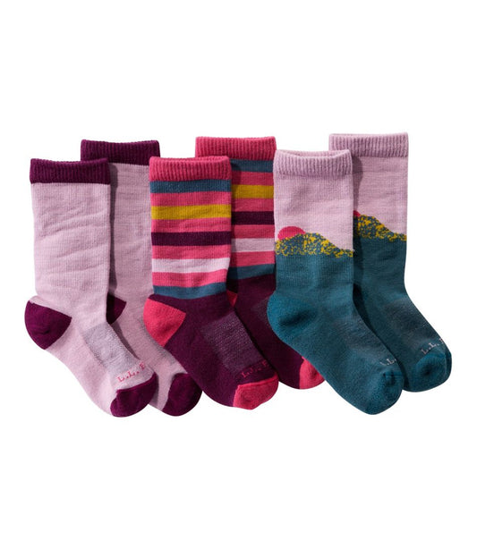 Kids' Camden Trail Socks, 3-Pack - L.L.Bean Trending