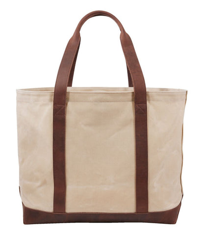 Leather-Trim Waxed Canvas Tote - L.L.Bean Value