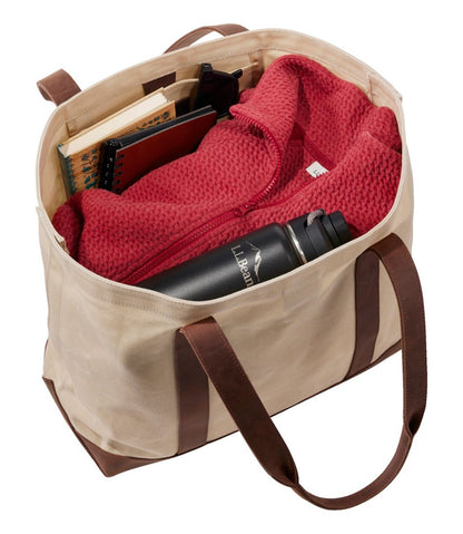Leather-Trim Waxed Canvas Tote - L.L.Bean Value