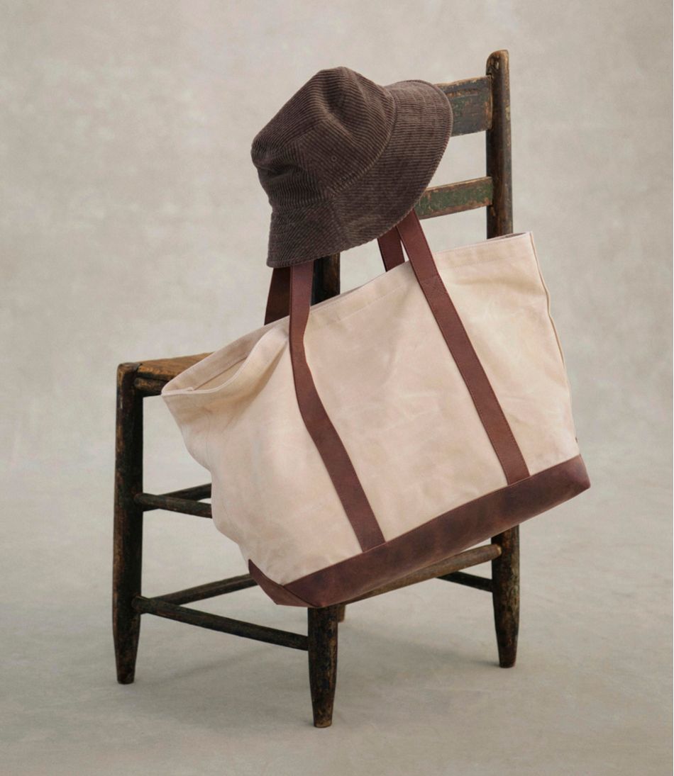 Leather-Trim Waxed Canvas Tote - L.L.Bean Value