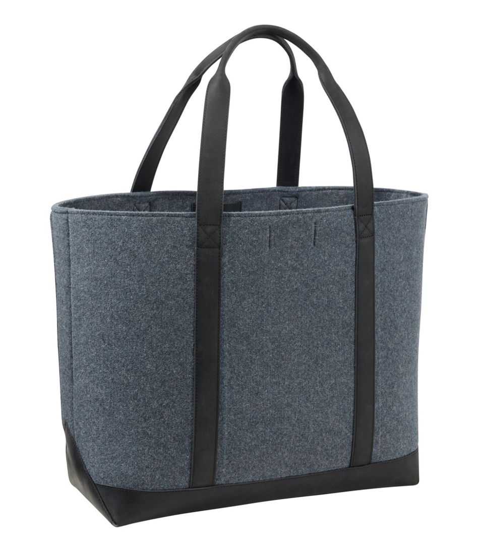 Leather-Trim Wool Tote - L.L.Bean Great Value