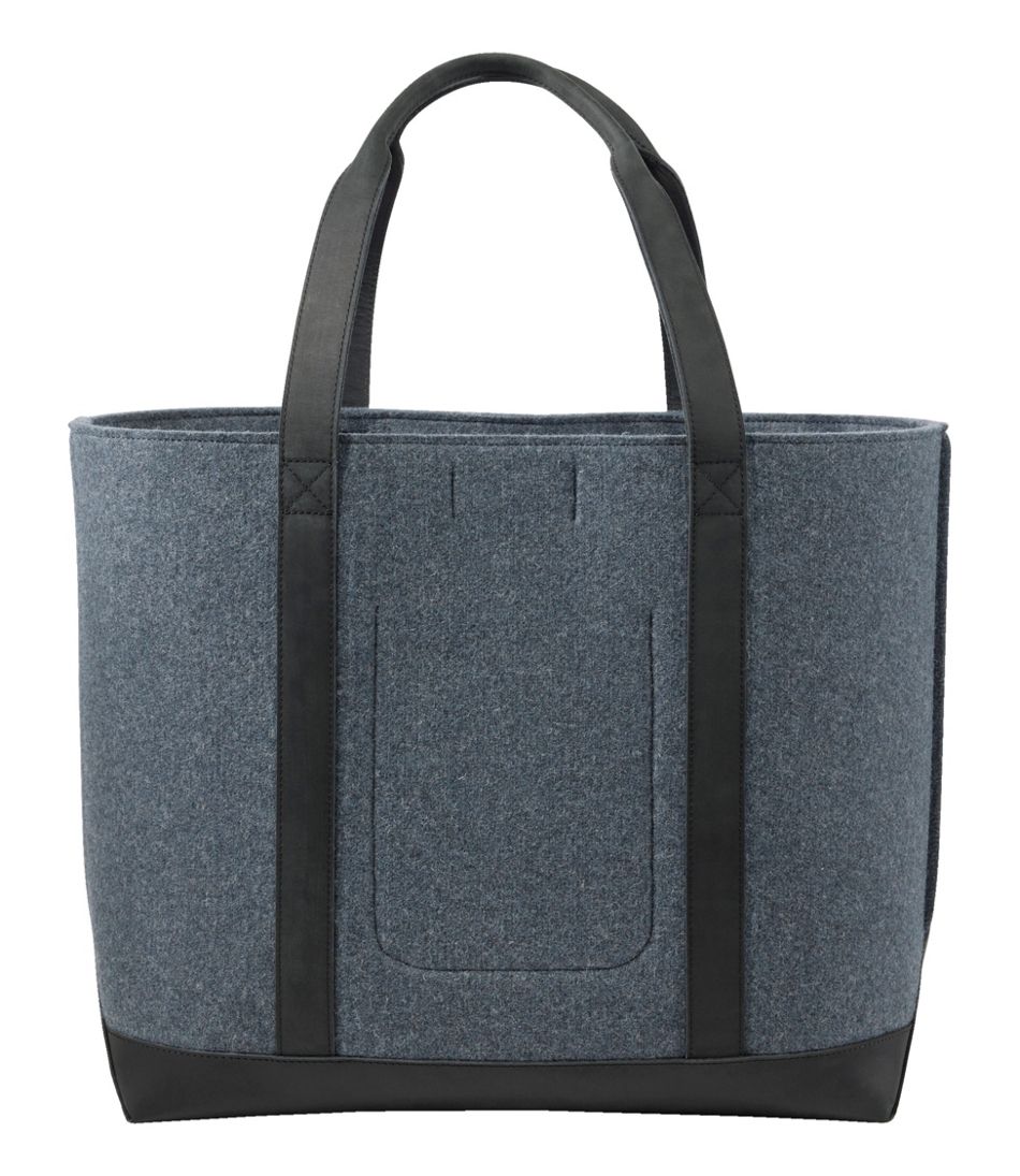 Leather-Trim Wool Tote - L.L.Bean Great Value