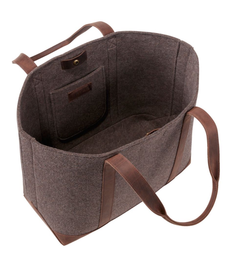 Leather-Trim Wool Tote - L.L.Bean Great Value