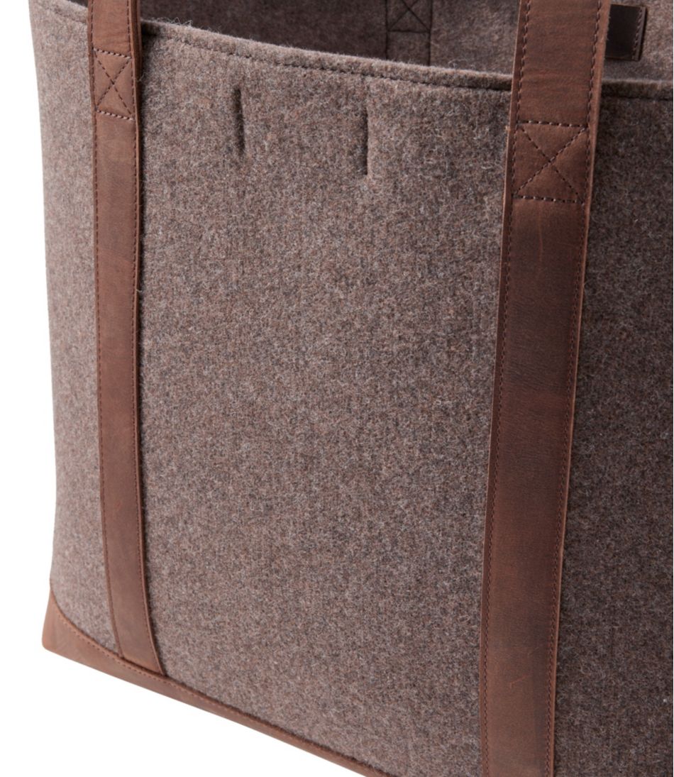 Leather-Trim Wool Tote - L.L.Bean Great Value