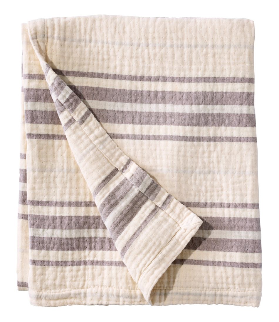 Lightweight Cotton Gauze Throw, Stripe - L.L.Bean Trending