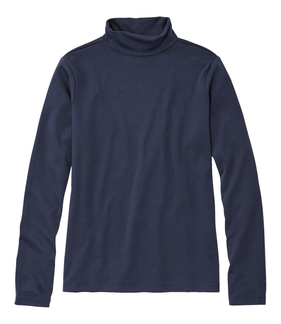 Women's Pima Cotton Turtleneck, Long-Sleeve - L.L.Bean Quality