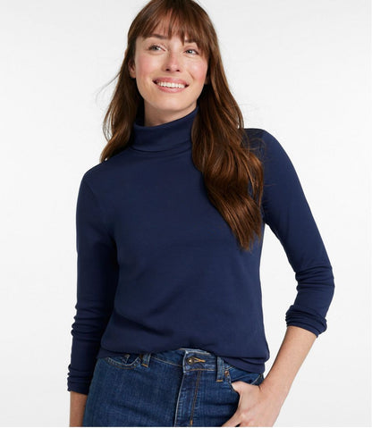 Women's Pima Cotton Turtleneck, Long-Sleeve - L.L.Bean Quality