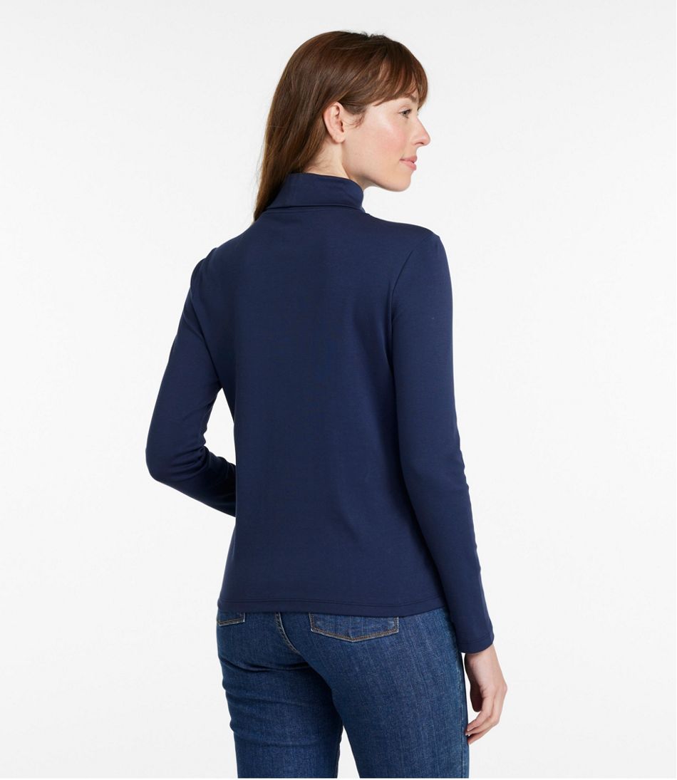 Women's Pima Cotton Turtleneck, Long-Sleeve - L.L.Bean Quality