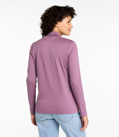 Women's Pima Cotton Tee, Shawl Long-Sleeve - L.L.Bean Customer Favorite