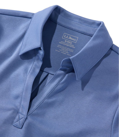 Women's Pima Cotton Tee, Three-Quarter-Sleeve Polo - L.L.Bean Premium