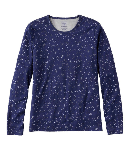 Women's Pima Cotton Tee, Long-Sleeve Crewneck Print - L.L.Bean Popular