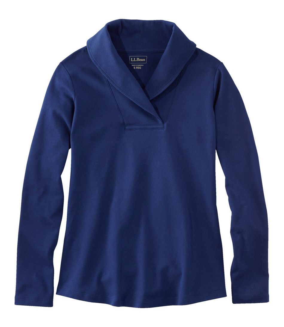 Women's L.L.Bean Pullover, Long-Sleeve Shawl Collar - L.L.Bean Signature