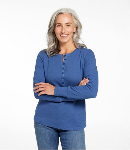 Women's Waffle-Knit Henley - L.L.Bean Classic