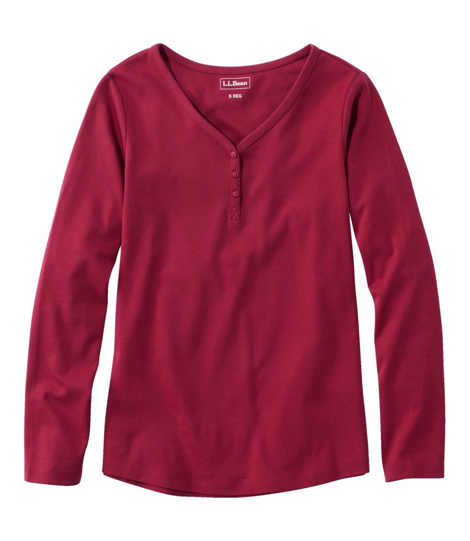 Women's L.L.Bean V-Neck Henley, Long-Sleeve - L.L.Bean Everyday