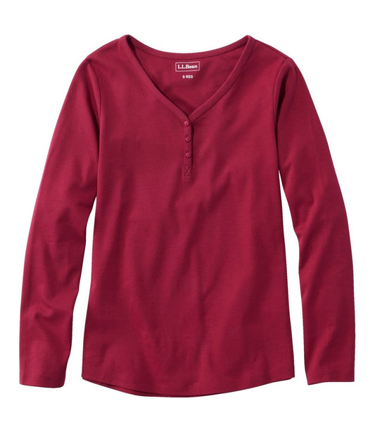 Women's L.L.Bean V-Neck Henley, Long-Sleeve - L.L.Bean Everyday