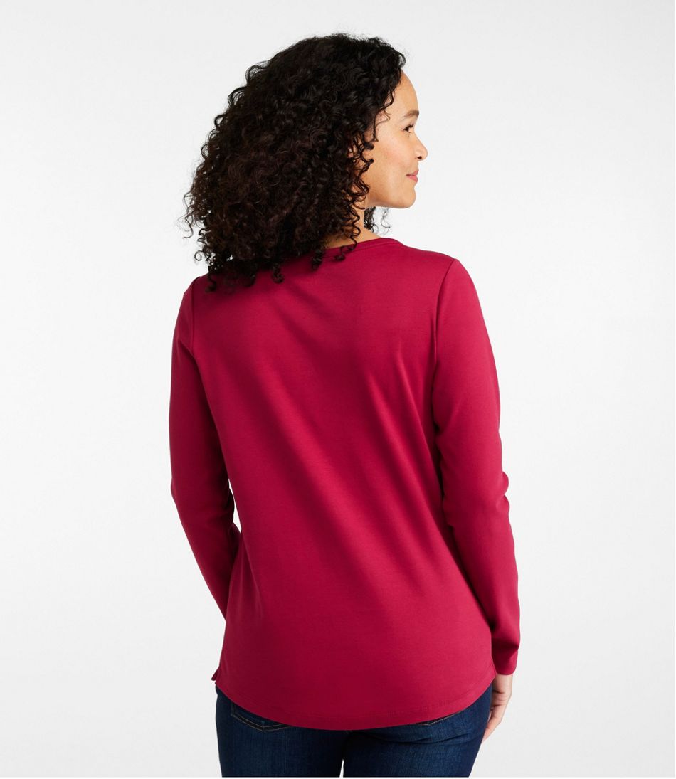 Women's L.L.Bean V-Neck Henley, Long-Sleeve - L.L.Bean Everyday