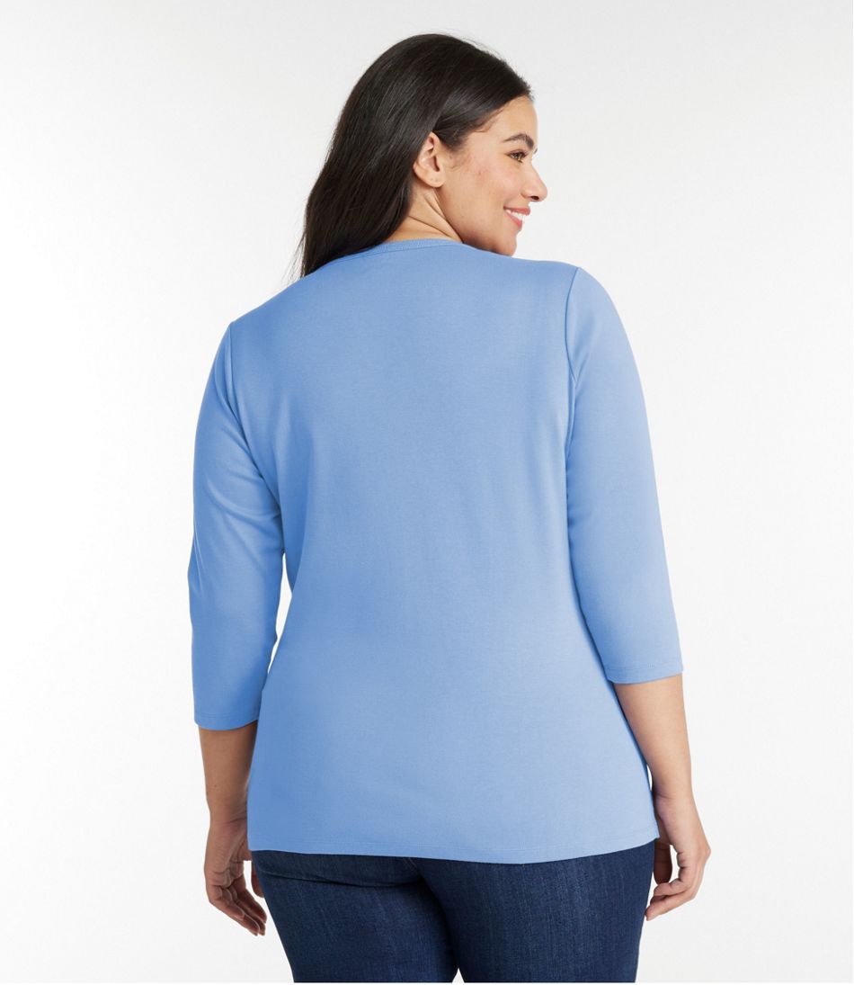 Women's L.L.Bean Tee, Three-Quarter-Sleeve Splitneck Tunic - L.L.Bean Latest