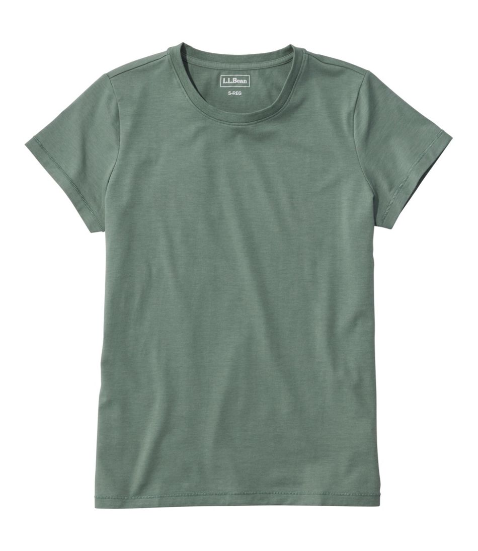 Women's Soft Stretch Supima-Blend Tee, Crewneck Short-Sleeve - L.L.Bean Top Pick