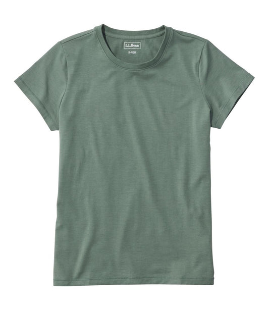 Women's Soft Stretch Supima-Blend Tee, Crewneck Short-Sleeve - L.L.Bean Top Pick