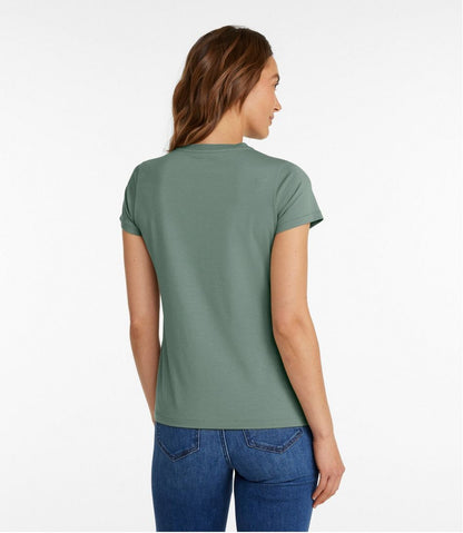 Women's Soft Stretch Supima-Blend Tee, Crewneck Short-Sleeve - L.L.Bean Top Pick