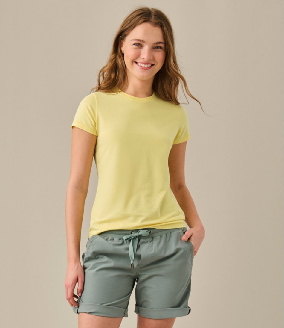 Women's Soft Stretch Supima-Blend Tee, Crewneck Short-Sleeve - L.L.Bean Top Pick