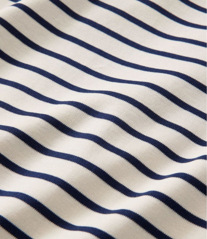Women's Pima Cotton Tee, Three-Quarter-Sleeve Polo Stripe - L.L.Bean Popular